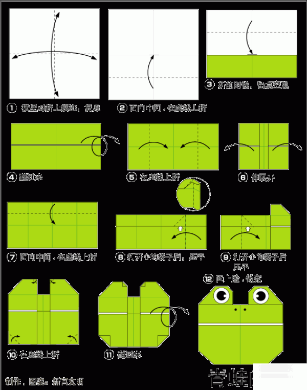 How to make origami frog face tutorial