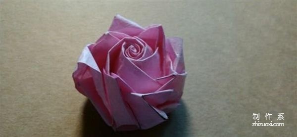 How to fold Hirundine paper rose, H.r rose handmade origami illustrated tutorial